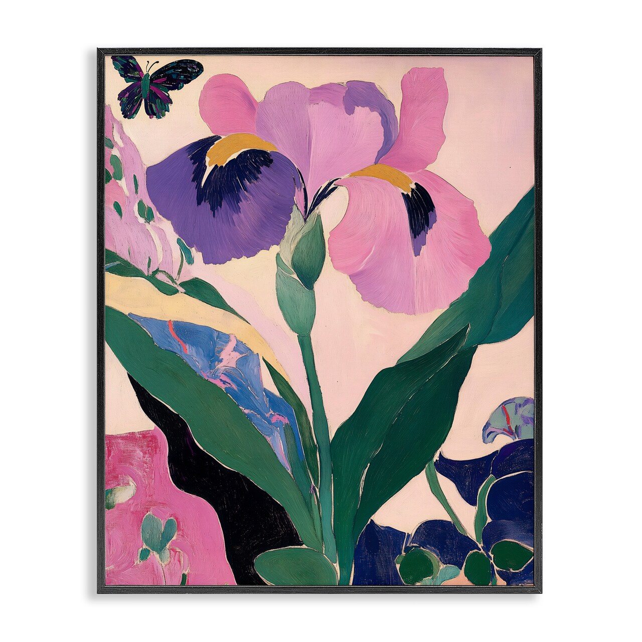 Stupell Industries Modern Iris Smiles Framed Giclee, design by Annabelle Hall